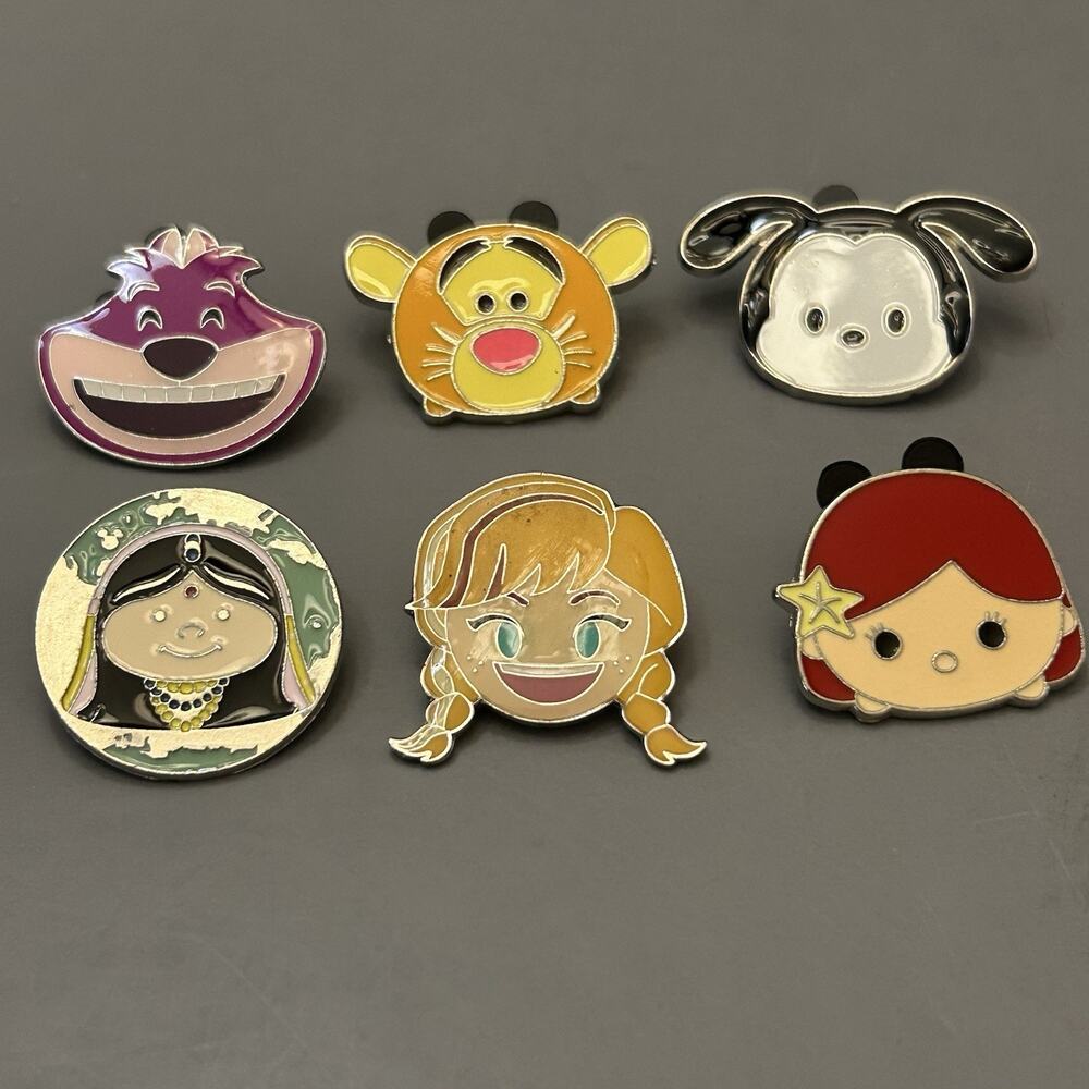 Walt Disney World Character Trading Pins Various Icon Shape Lot of 6